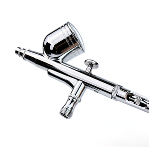 Pistolet aérographe en cuivre chromé, capacité 7 ml, avec queue creuse réglable pour ajustement de la taille de pulvérisation, pour <span class=keywords><strong>peinture</strong></span> et nail art - Product Image 1