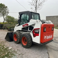 Chargeuse sur pneus Bobcat S450 d'occasion, mini-chargeuse sur pneus Bobcat d'origine américaine pour la construction et l'aménagement paysager