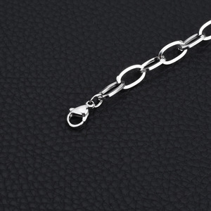 Pulsera con Colgante de Cruz de Diseño Simple y Popular, en Acero Inoxidable Plateado, Estilo Hiphop, para Hombre, Joyería de Moda - Product Image 6