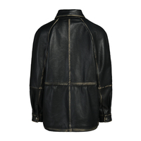Veste en cuir véritable de luxe décontractée pour femme Jxwatcher, manches longues, imperméable, avec logo personnalisé, fermeture éclair, style motard