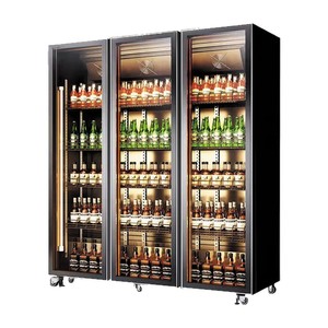 Réfrigérateur Commercial à Boissons, Deux Portes Vitrées, Vitrine Réfrigérée pour Bars et Cantines, Refroidissement par Ventilateur, Congélateur Vertical <span class=keywords><strong>Multi</strong></span>-Niveaux - Product Image 5