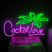 Letrero de neón personalizado a prueba de agua con batería, letrero de neón abierto para eventos y fiestas, logotipo personalizado.