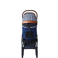 Poussette pour animaux de compagnie pliable à double couche moderne, directement de l'usine, avec cadre en alliage d'aluminium, pour chien, chat, cage, jogging, petits/ Moyens animaux