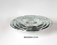 Nouveau design de plat de couleur dorée pour traiteur de mariage Vente en gros d'assiette chargeur de plat pour restaurant d'hôtel banquet verre carton pour fête