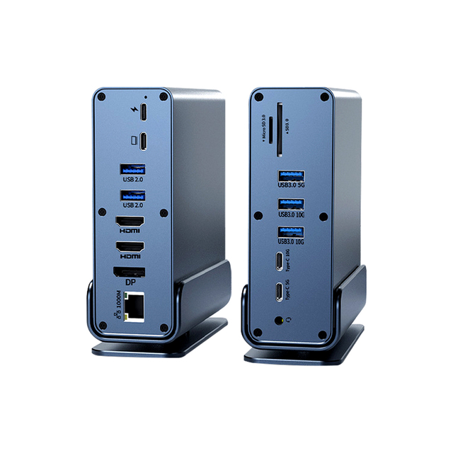16 in 1 USB C Hub Type C Adapter 3.1 With HD Power Delivery Charging RJ45 Gigabit Ethernet Port 3 USB 3.0 Ports SD Card