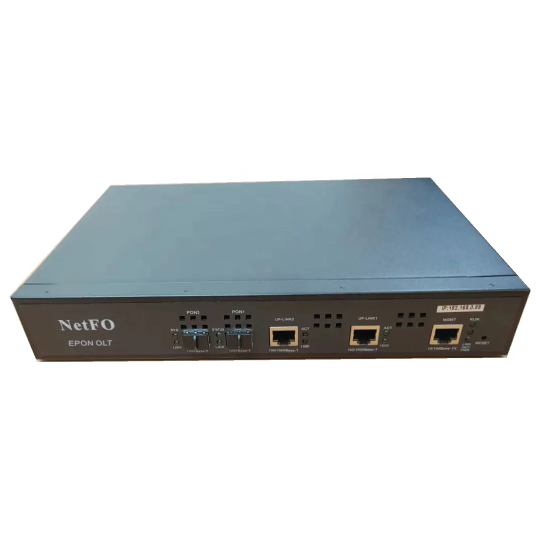 Mini EPON OLT 2 Optical network terminals with PON ports are compatible with EPON ONT ONU such as Huawei ZTE FiberHome and Nokia