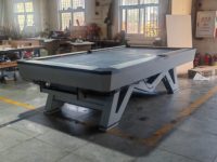 Table de billard professionnelle en bois massif avec plateau en ardoise, 9 pieds, 9 boules, prix d'usine