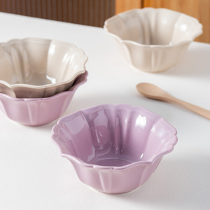 Bol à fleurs en céramique de 6 pouces, couleur unie simple, résistant au micro-ondes, style minimaliste moderne, multi-usages, pour la maison, pour le riz, la soupe - Product Image 2