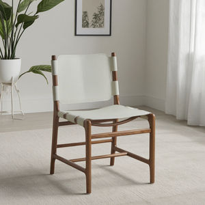 Stile scandinavo giapponese in legno massello sedie da pranzo ristorante caffetteria bar sedili in pelle per l'applicazione della scuola alberghiera - Product Image 1