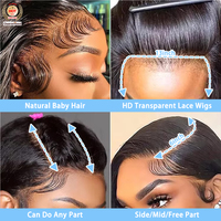 Perruques Lace Front 13x6 en cheveux humains bruts 100% naturels, double densité, ultra-lisses, pour femmes noires, et perruques en cheveux indiens vierges bruts ondulés