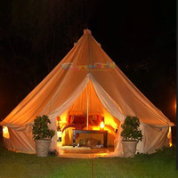 Lona al aire libre impermeable algodón lona campana tienda familia caliente Tente De Camping Yurt tienda con estufa