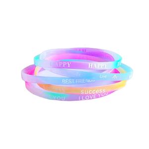 Bracelet en silicone multicolore bon marché article promotionnel étanche pour cadeau de <span class=keywords><strong>billet</strong></span> de réunion ou d'événement - Product Image 5