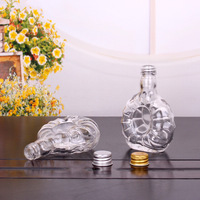 Mini bouteilles d'alcool en verre transparent de 1 oz Mini bouteilles de whisky 30ml 50ml Petite bouteille d'alcool à vin avec bouchon hermétique