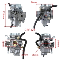 Carburateur Moto Haute Performance TITAN 25mm 27mm 29mm pour Véhicules Tout-Terrain Honda CBF125 CBF150 CB150 GL150 CBF180 avec TPS