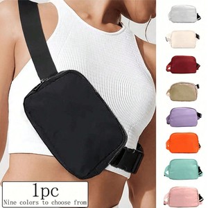 Sac de poitrine et bandoulière unisexe en polyester imperméable avec fermeture éclair pour sports de plein air et course à pied - Product Image 1