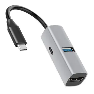 미니 알루미늄 합금 Type-c 휴대용 USB 3.0 저장 USB 허브 확장 허브 4K HDTV