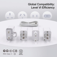 2 MOPP Adaptor Daya Medis Kelas Medis 5V 1A 2A 3A AC DC Smps dengan Colokan US UK EU 10W 15W Optometer Catu Daya Medis dengan Port USB