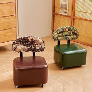 Petit tabouret latéral pivotant de luxe avec <span class=keywords><strong>roues</strong></span> chaise <span class=keywords><strong>Yoyo</strong></span> haut de gamme canapé à dossier design moderne créatif pour la maison salon assis - Product Image 3