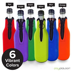 ปลอกหุ้มขวดเบียร์สำหรับงานปาร์ตี้ ปลอกหุ้มขวดเบียร์แบบพับได้ ทำจากนีโอพรีน พร้อมซิป - ปลอกหุ้มขวดเบียร์แบบมีซิป - Product Image 2