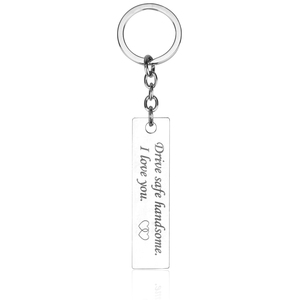 แกะสลักพวงกุญแจไดรฟ์ปลอดภัยขี่ปลอดภัย I Need You ที่นี่ ME คู่แฟนแฟนแฟน DRIVER ใหม่ Key CHAIN - Product Image 1