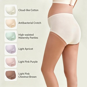 กางเกงในคนท้องเอวสูง YIYI แบบมีโครงสร้างเสริม ช่วยยกกระชับสะโพก เนื้อผ้านุ่มสบาย ระบายอากาศได้ดี ไซส์ใหญ่พิเศษ - Product Image 2