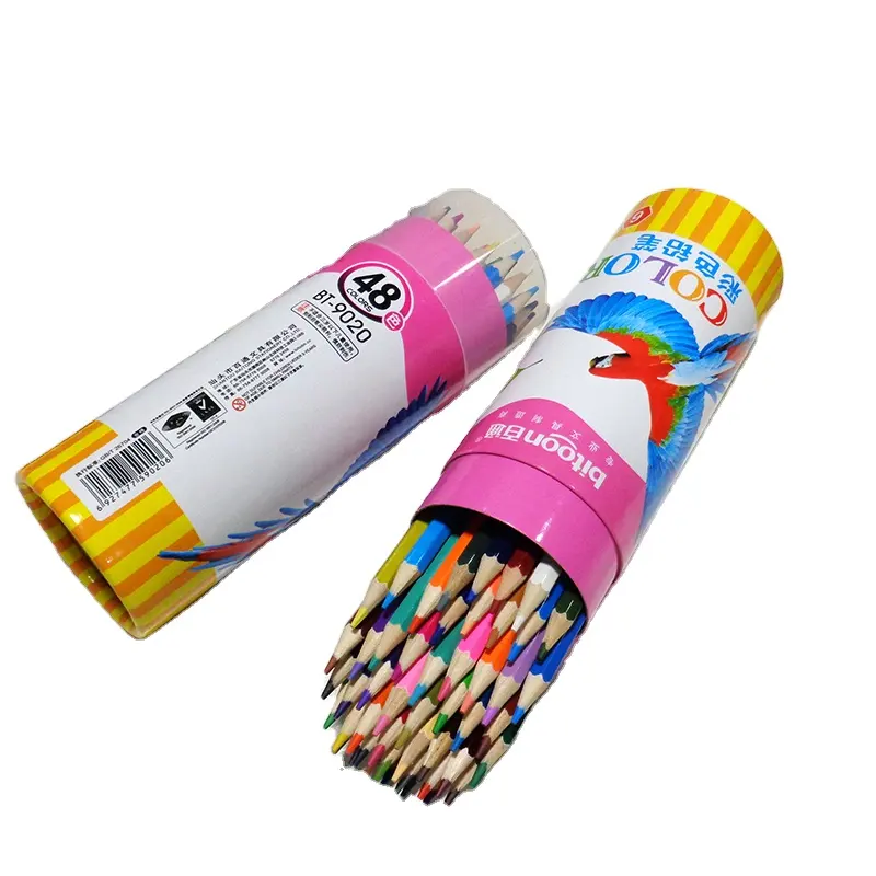Juego de lápices de colores para niños y estudiantes, pinturas de 48 colores, venta al por mayor