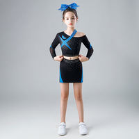 Nuevos Uniformes de Animadoras de Manga Larga para Niños, para Competencias de Aeróbic