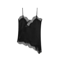 ZATRHMBM Vêtements d'Automne pour Femmes 2025 Nouvelle Mode Gilet à Bretelles Rétro en Dentelle Sexy Hauts Excellents pour Femmes