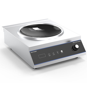 Cocina de Inducción Eléctrica Comercial para Comercio Transfronterizo, 3000W de Alta Potencia, Diseño Cóncavo, Estándar Americano 110V, Pantalla LCD Impermeable en Inglés - Product Image 1