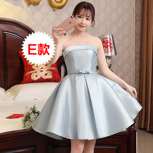 Rose hors épaule <span class=keywords><strong>robe</strong></span> de <span class=keywords><strong>demoiselle</strong></span> <span class=keywords><strong>d</strong></span>'<span class=keywords><strong>honneur</strong></span> Simple Satin doux arc mariage mariage femme invité robes mode a-ligne courte <span class=keywords><strong>robe</strong></span> de soirée - Product Image 5