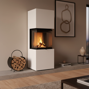Poêle à <span class=keywords><strong>bois</strong></span> autonome à économie d'énergie, coque en acier massif, combustion optimisée, flamme réelle, poêle domestique paysager - Product Image 1