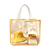 Sac fourre-tout en PVC transparent personnalisé avec logo, sac fourre-tout transparent pour emballage cadeau et vente au détail