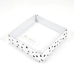 china manufacturer cardboard box printing custom white cardboard box with clear lid