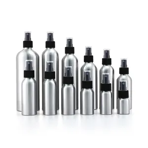 30 100 300 ml 500ml oz oz oz oz 10 3 2 1 Refil Vazio grande grande Personalizado Prata Metal de Alumínio Névoa Pulverizador garrafa de alumínio cosméticos