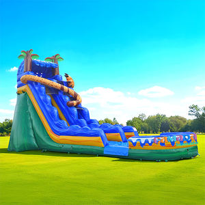 Château gonflable géant en PVC <span class=keywords><strong>de</strong></span> qualité commerciale avec toboggan aquatique et piscine pour loisirs et <span class=keywords><strong>jeux</strong></span> en plein air - Product Image 2
