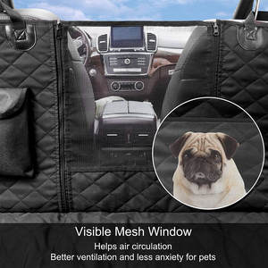 SUNNUO-Funda impermeable para asiento de coche, funda antideslizante para asiento trasero de perro con ventana de malla - Product Image 4