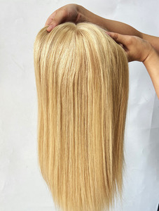 Chất Lượng Cao Của Phụ Nữ Trung Quốc Trinh Nữ Tóc Lụa Cơ Sở Đóng Cửa Nguyên Liệu <span class=keywords><strong>Topper</strong></span> Cho Đầy Đủ Ren Tóc Giả Thay Thế Hệ Thống - Product Image 3