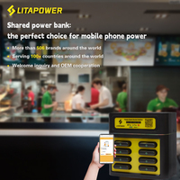Station de Recharge Publique Extérieure Haute Capacité en Plastique, Vente Automatique Libre-Service pour Restaurants, Bars et Location de Batteries Partagées