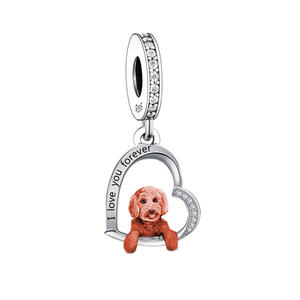 Abalorio de Plata de Ley 925 con Forma de Perro <span class=keywords><strong>Beagle</strong></span>, Dachshund o Chihuahua para Pulsera de Charms de la Marca <span class=keywords><strong>Original</strong></span> Fit, para la Creación de Joyas - Product Image 5