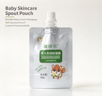Kemasan Pouch Perawatan Bayi, Kantong Tekan Lembut Portabel 30g, Kemasan Krim Losion, Plastik Komposit, Pouch Stand Up, OEM Custom