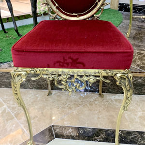 OE-FASHION Chaise Red Queen <span class=keywords><strong>Elizabeth</strong></span> entièrement en cuivre, style baroque italien, style européen, meubles de luxe pour salon, original - Product Image 4