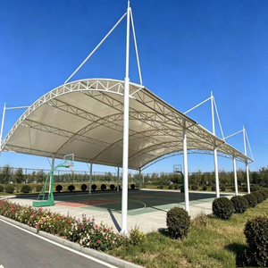 โครงสร้างเมมเบรน PVDF PTFE แบบกำหนดเองสำหรับเต็นท์สนามกีฬากลางแจ้ง วัสดุผ้าหลังคาสนามบาสเกตบอล เทนนิส แบดมินตัน อาคารกีฬา - Product Image 1