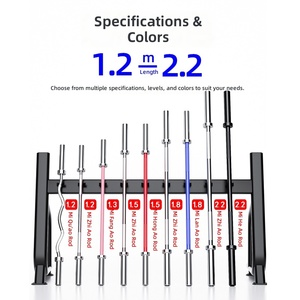 Barre de musculation professionnelle droite et EZ Curl en acier coloré avec logo personnalisé pour hommes et femmes, 2,2 m/1,5 m/1,2 m, pour usage commercial - Product Image 4