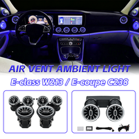 Grilles d'aération avant et arrière de type turbine avec éclairage d'ambiance LED 64 couleurs pour Mercedes Benz Classe E Coupé W213 W238 2016+