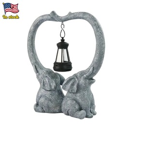 Unique Gift for Elephant Lovers, Premium Resin Elephant <strong>Artwork</strong>, Whimsical Outdoor Ornament for <strong>Couples</strong> and Garden Enthusiasts - Product Image 1