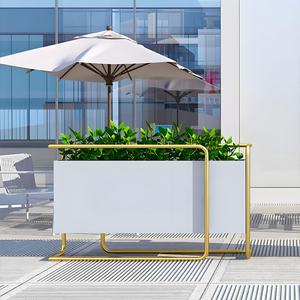 <span class=keywords><strong>Jardinière</strong></span> de pot de fleur en acier galvanisé personnalisable de haute qualité pour balcons espaces extérieurs parcs utilisations commerciales - Product Image 4