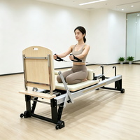 Rail de glisse extérieur complet en aluminium réglable et durable pour Pilates Reformer, avec glissière silencieuse, pour usage en studio et sculpture corporelle