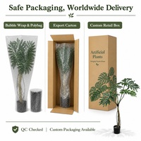 Grande plante artificielle Monstera de 200 cm, arbre tropical réaliste avec pot pour la décoration intérieure des halls d'hôtel et des salles d'exposition