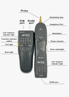 Testeurs de câbles réseau Ethernet RJ11 RJ45, batterie 9V, portée 3km, modèle 811, vente en gros, câbles téléphoniques à paires torsadées