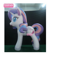 Ballons publicitaires gonflables personnalisés My Little Pony rouges - Ballons en PVC résistant, couleurs personnalisables, imperméables, installation facile, garantie 2 ans
